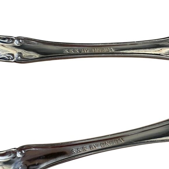 4 Oneida Pembrooke Renoir SSS Oval Soup Spoons 6 7/8" Vintage Stainless Steel - Picture 7 of 9